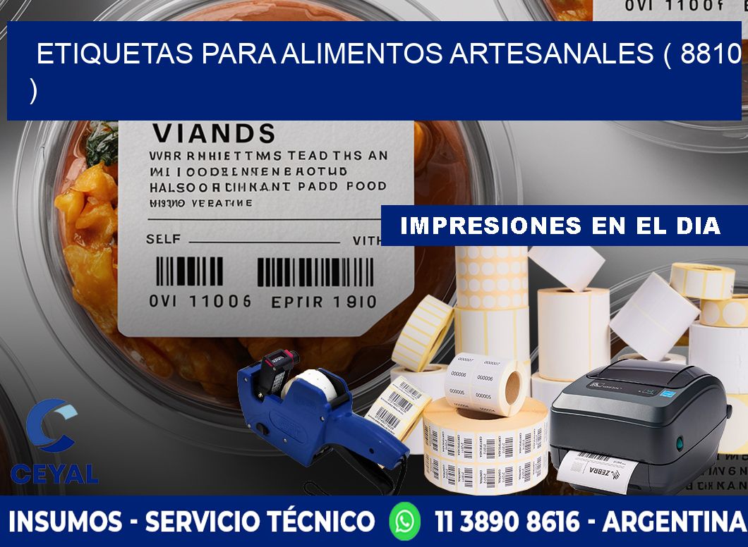ETIQUETAS PARA ALIMENTOS ARTESANALES ( 8810 )