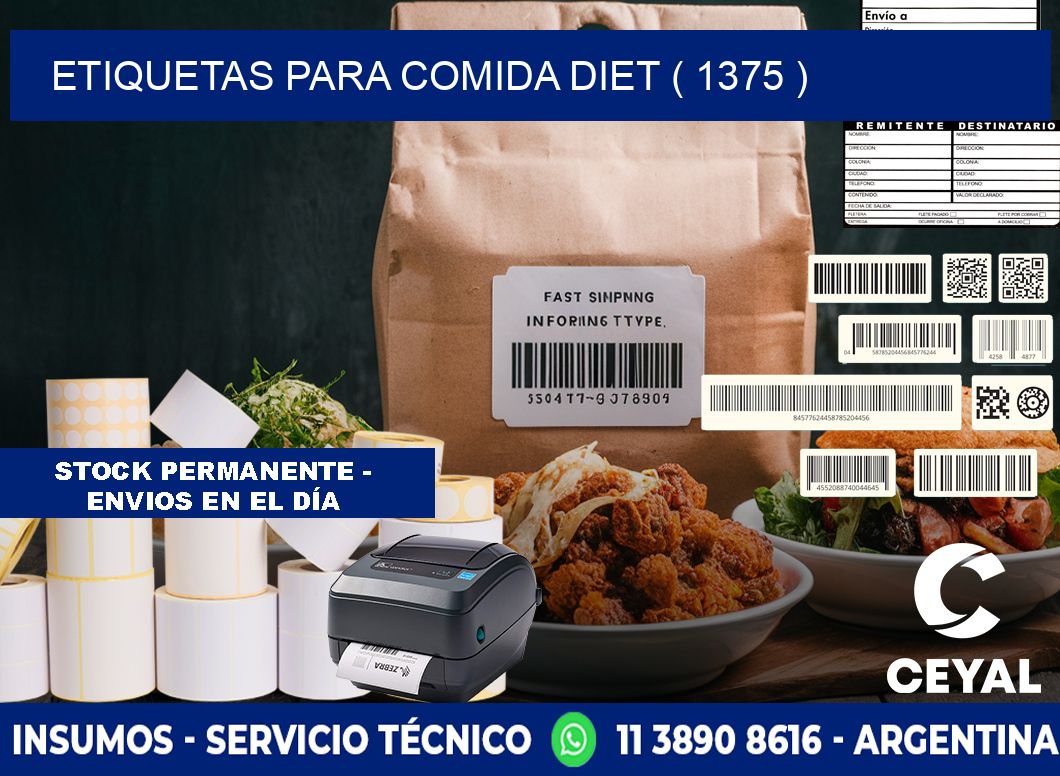 ETIQUETAS PARA COMIDA DIET ( 1375 )