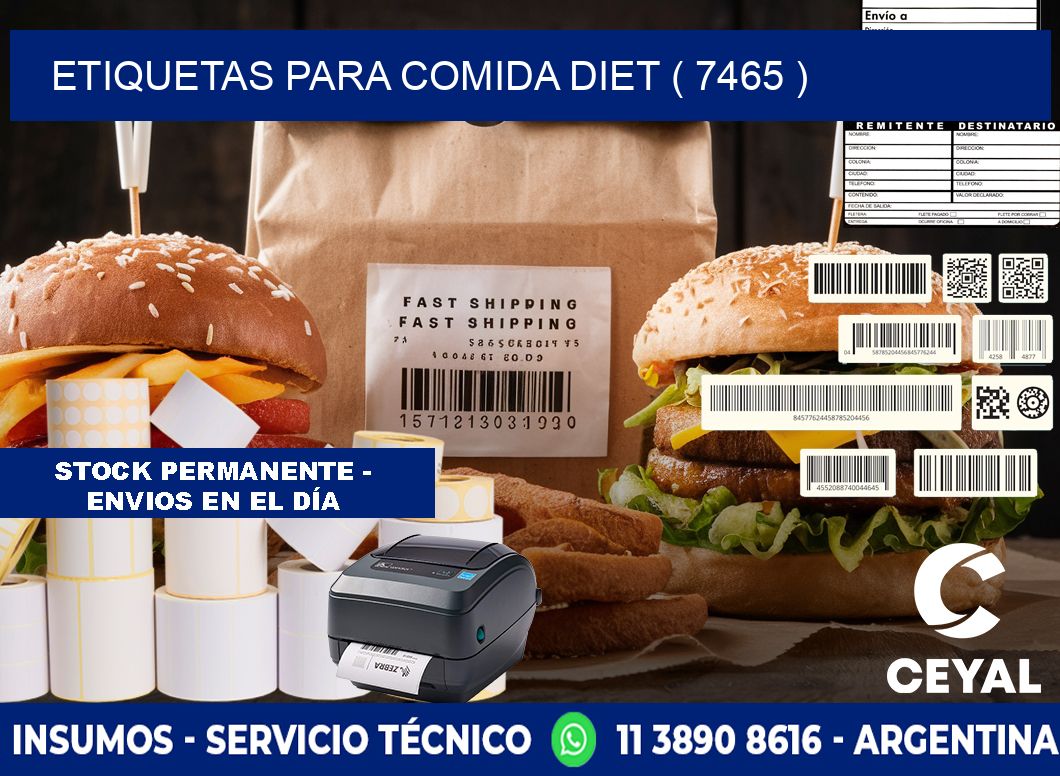 ETIQUETAS PARA COMIDA DIET ( 7465 )