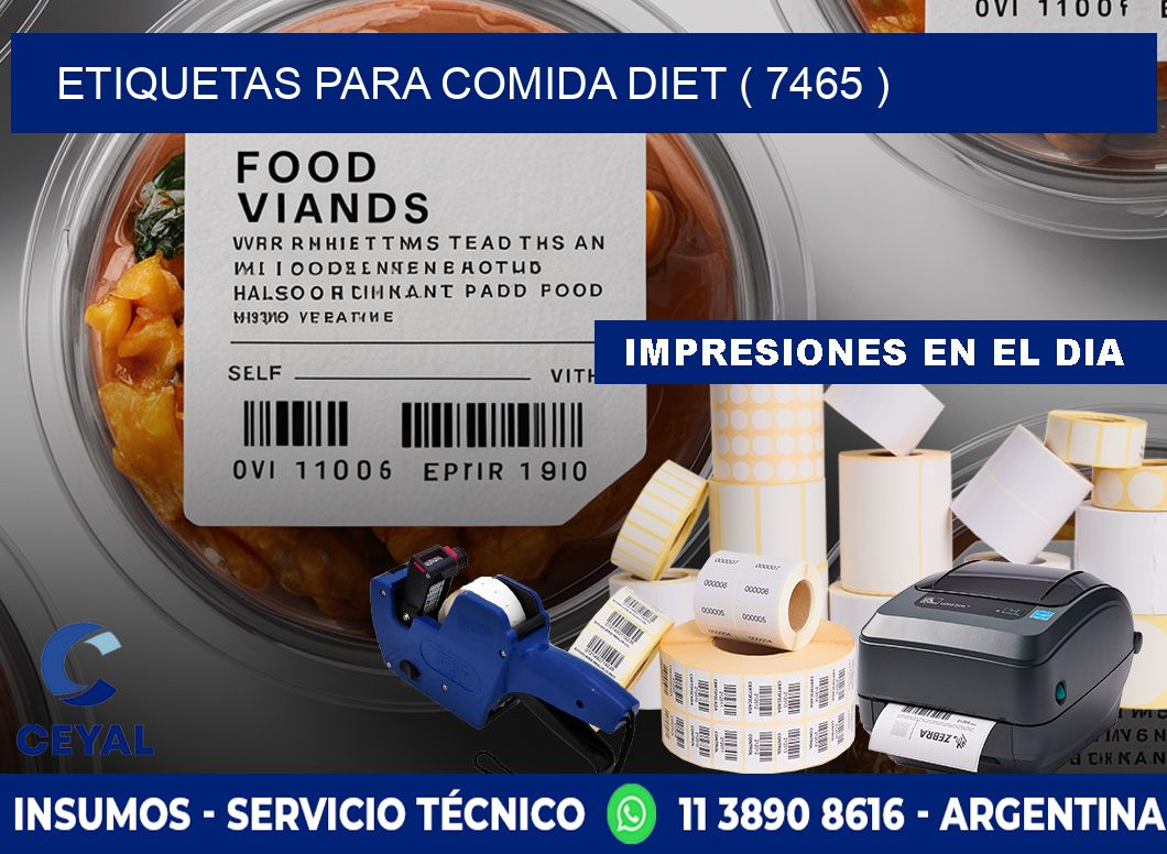 ETIQUETAS PARA COMIDA DIET ( 7465 )
