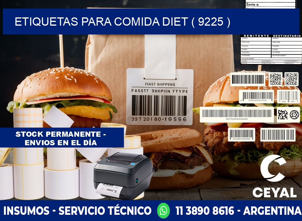 ETIQUETAS PARA COMIDA DIET ( 9225 )