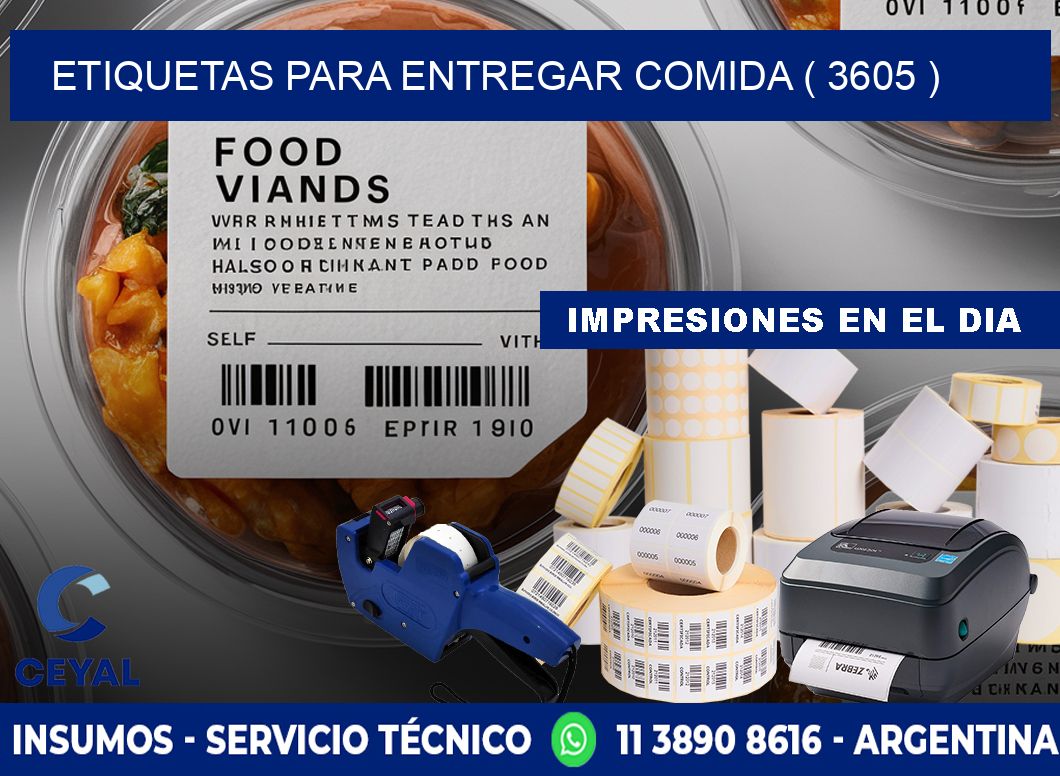 ETIQUETAS PARA ENTREGAR COMIDA ( 3605 )