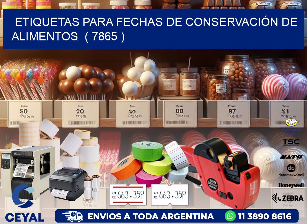 ETIQUETAS PARA FECHAS DE CONSERVACIÓN DE ALIMENTOS  ( 7865 )