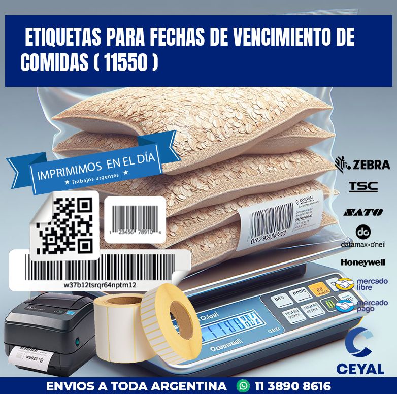 ETIQUETAS PARA FECHAS DE VENCIMIENTO DE COMIDAS ( 11550 )