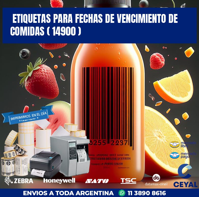 ETIQUETAS PARA FECHAS DE VENCIMIENTO DE COMIDAS ( 14900 )