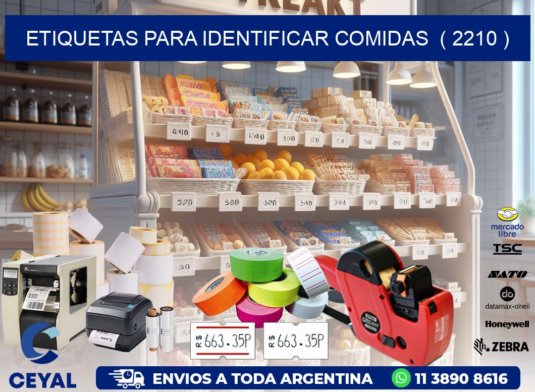 ETIQUETAS PARA IDENTIFICAR COMIDAS  ( 2210 )
