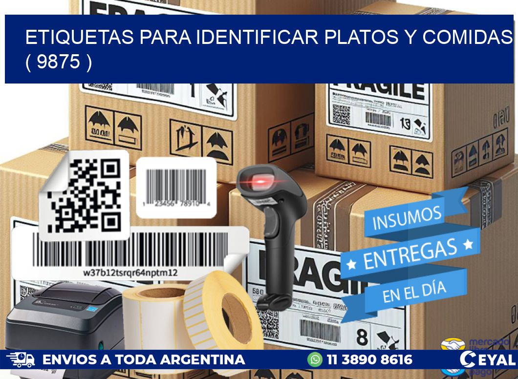 ETIQUETAS PARA IDENTIFICAR PLATOS Y COMIDAS  ( 9875 )
