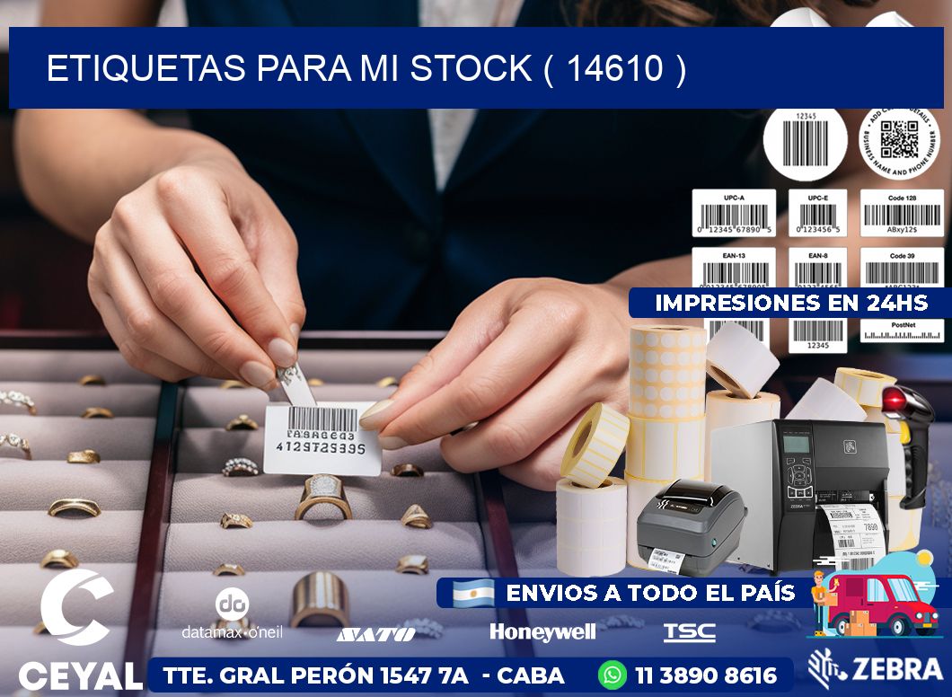 ETIQUETAS PARA MI STOCK ( 14610 )
