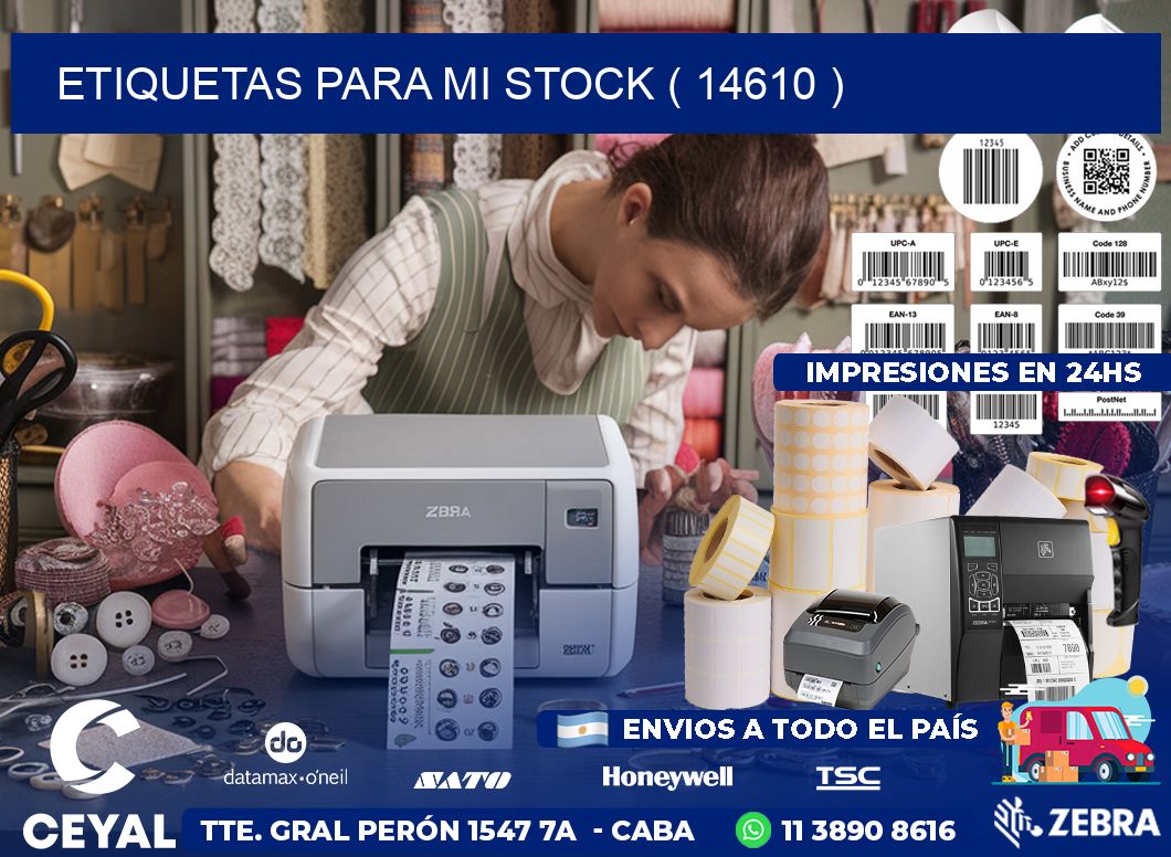 ETIQUETAS PARA MI STOCK ( 14610 )