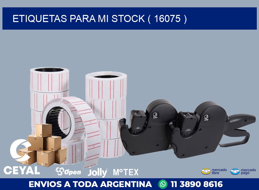 ETIQUETAS PARA MI STOCK ( 16075 )