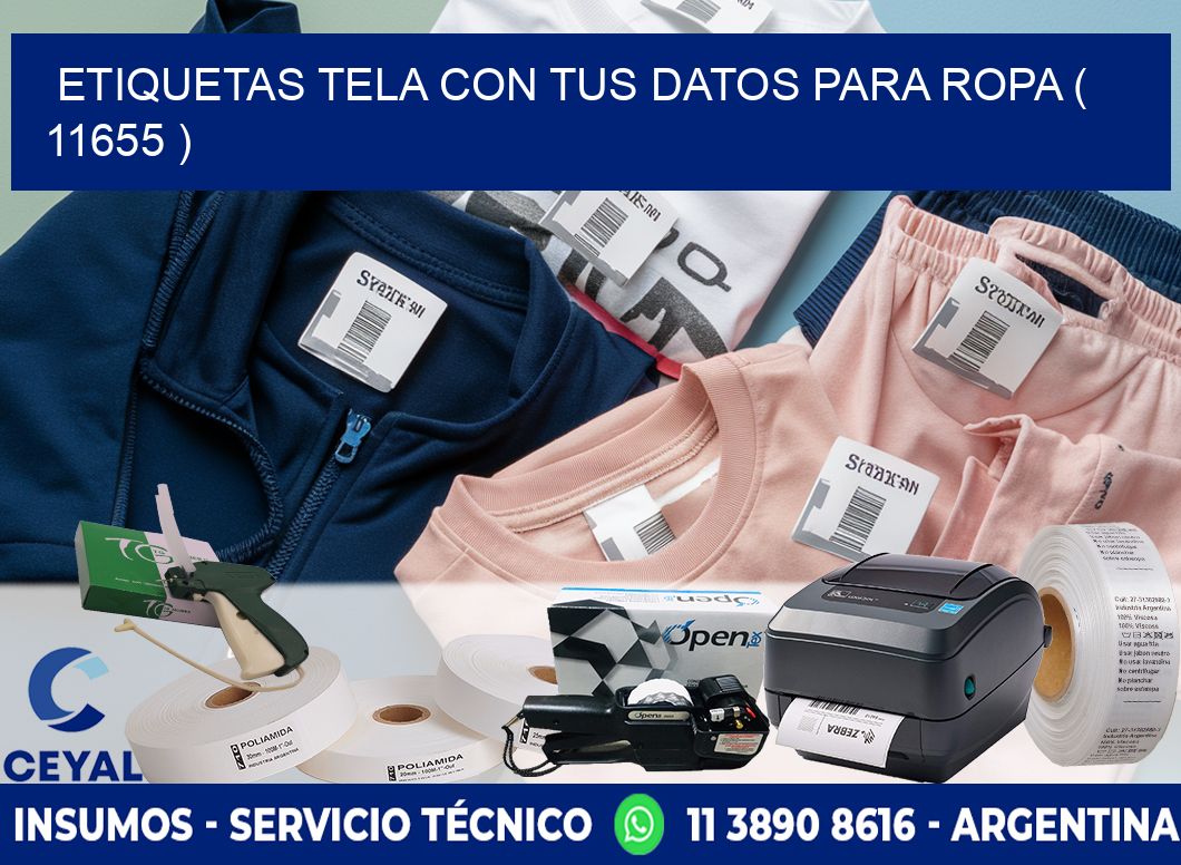 ETIQUETAS TELA CON TUS DATOS PARA ROPA ( 11655 )