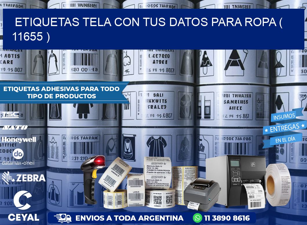 ETIQUETAS TELA CON TUS DATOS PARA ROPA ( 11655 )