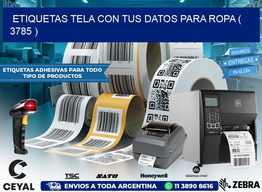 ETIQUETAS TELA CON TUS DATOS PARA ROPA ( 3785 )