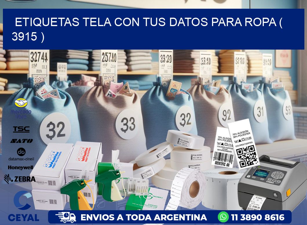 ETIQUETAS TELA CON TUS DATOS PARA ROPA ( 3915 )