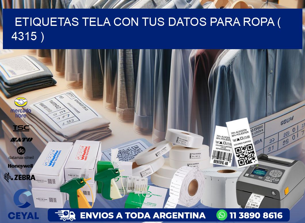 ETIQUETAS TELA CON TUS DATOS PARA ROPA ( 4315 )