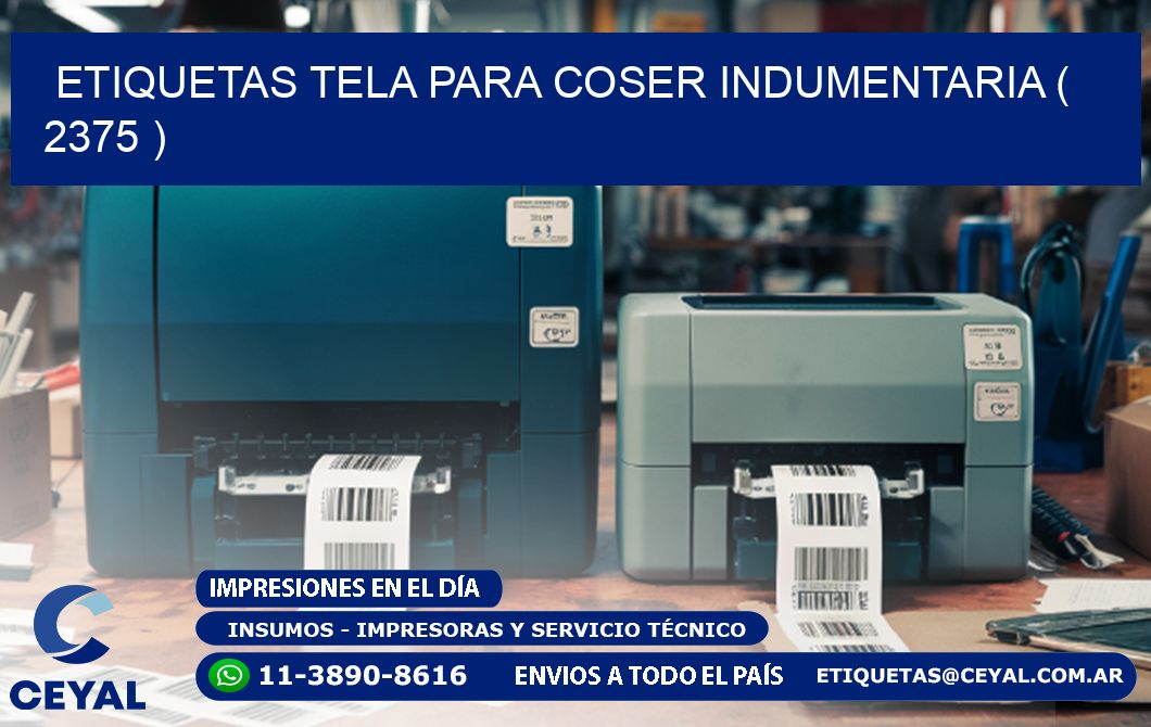 ETIQUETAS TELA PARA COSER INDUMENTARIA ( 2375 )