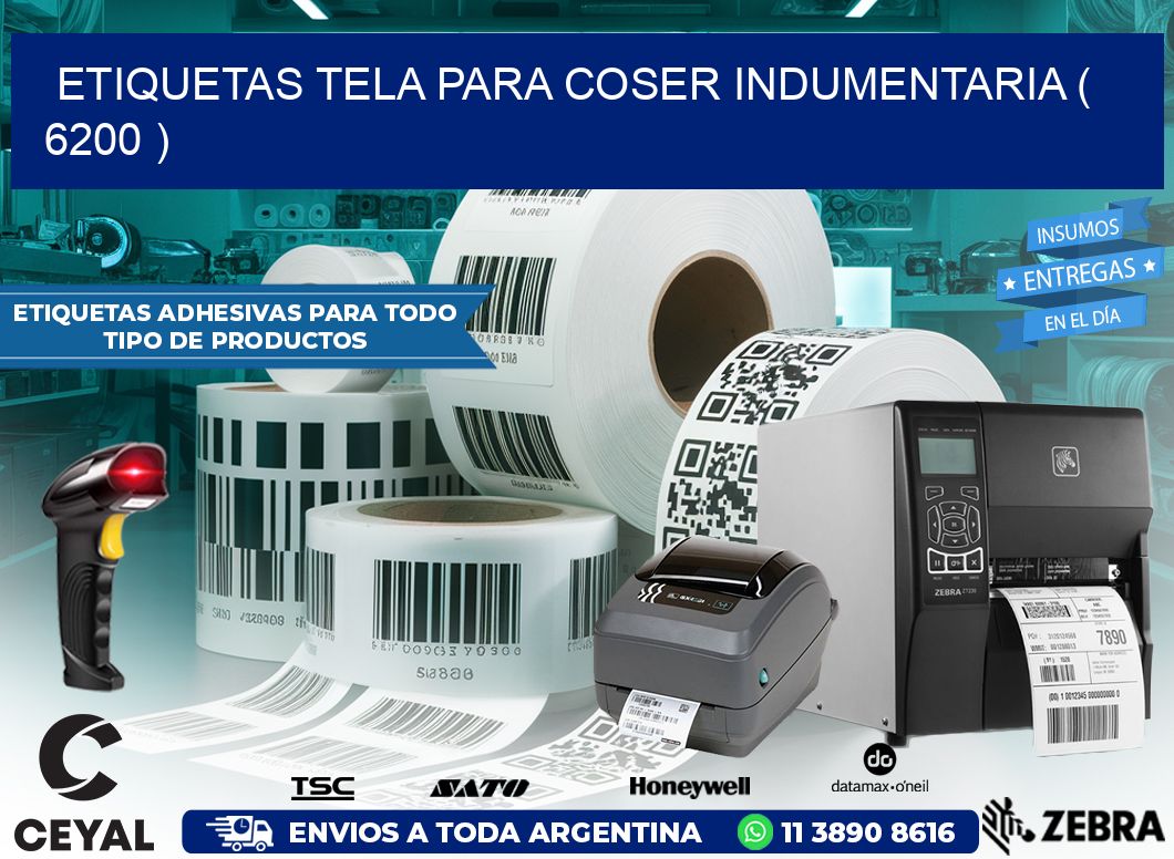 ETIQUETAS TELA PARA COSER INDUMENTARIA ( 6200 )