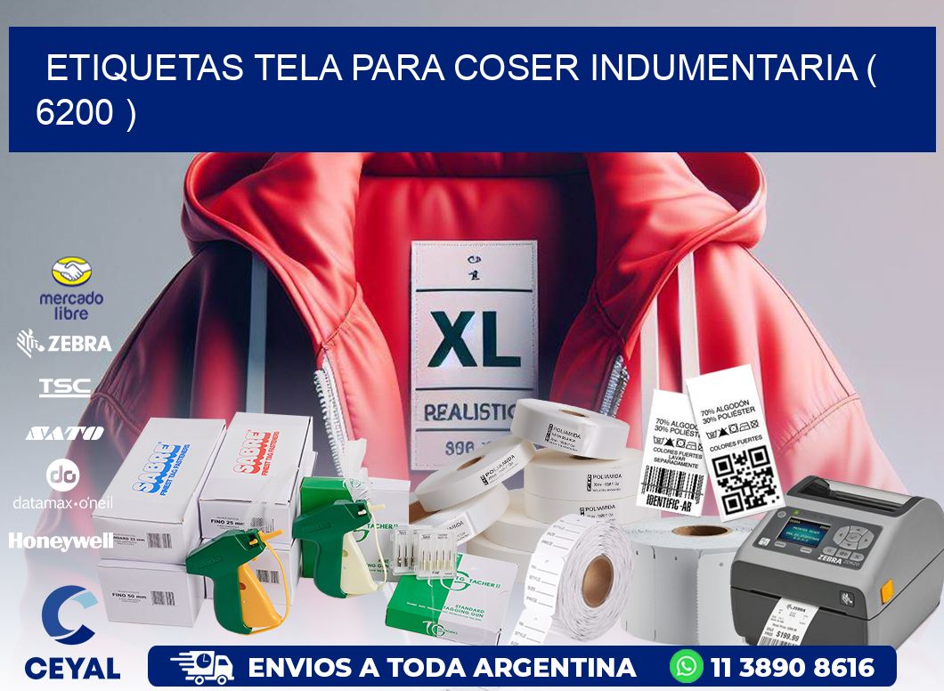 ETIQUETAS TELA PARA COSER INDUMENTARIA ( 6200 )