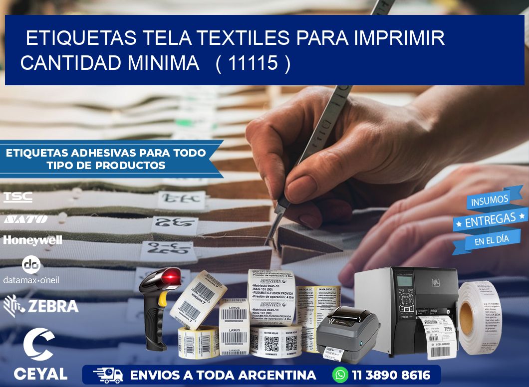ETIQUETAS TELA TEXTILES PARA IMPRIMIR CANTIDAD MINIMA   ( 11115 )