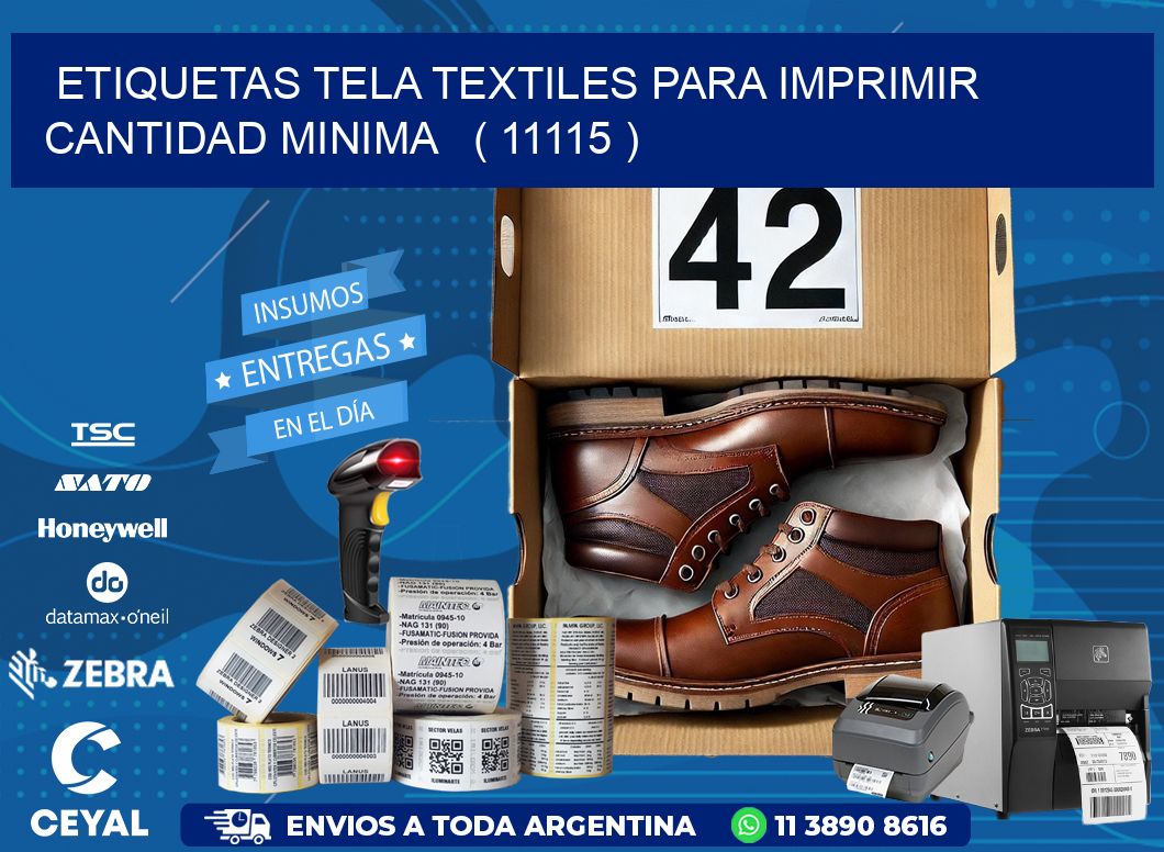 ETIQUETAS TELA TEXTILES PARA IMPRIMIR CANTIDAD MINIMA   ( 11115 )