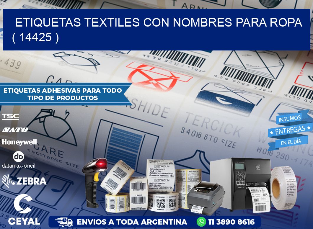 ETIQUETAS TEXTILES CON NOMBRES PARA ROPA   ( 14425 )