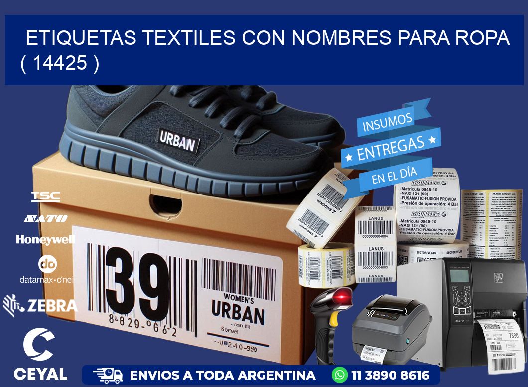 ETIQUETAS TEXTILES CON NOMBRES PARA ROPA   ( 14425 )