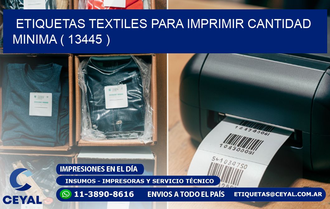 ETIQUETAS TEXTILES PARA IMPRIMIR CANTIDAD MINIMA ( 13445 )