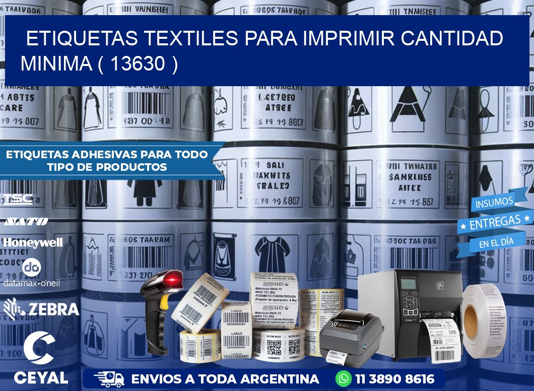 ETIQUETAS TEXTILES PARA IMPRIMIR CANTIDAD MINIMA ( 13630 )