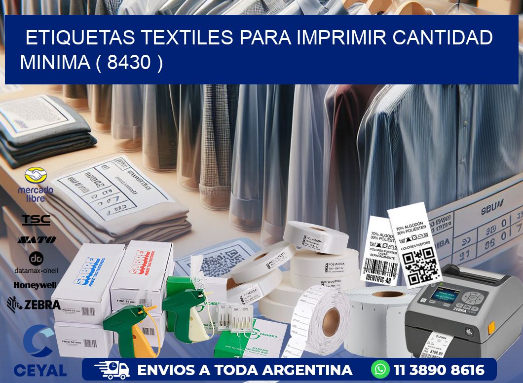 ETIQUETAS TEXTILES PARA IMPRIMIR CANTIDAD MINIMA ( 8430 )