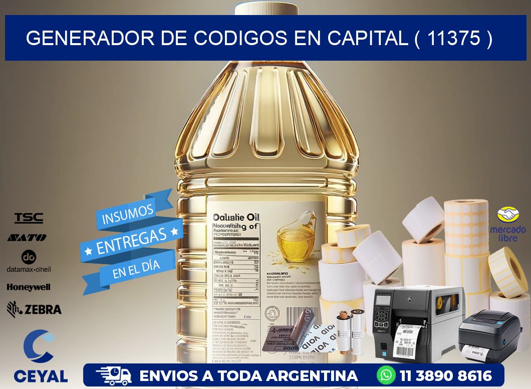 GENERADOR DE CODIGOS EN CAPITAL ( 11375 )