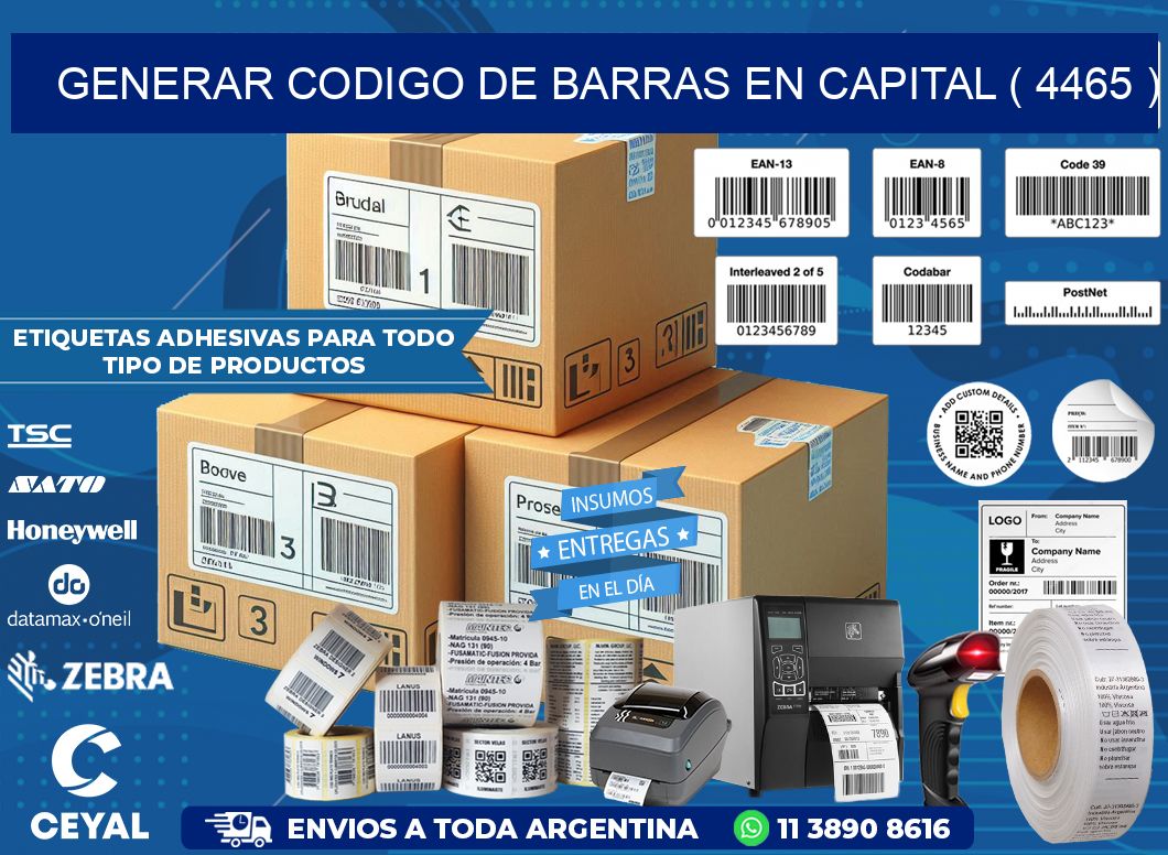 GENERAR CODIGO DE BARRAS EN CAPITAL ( 4465 )