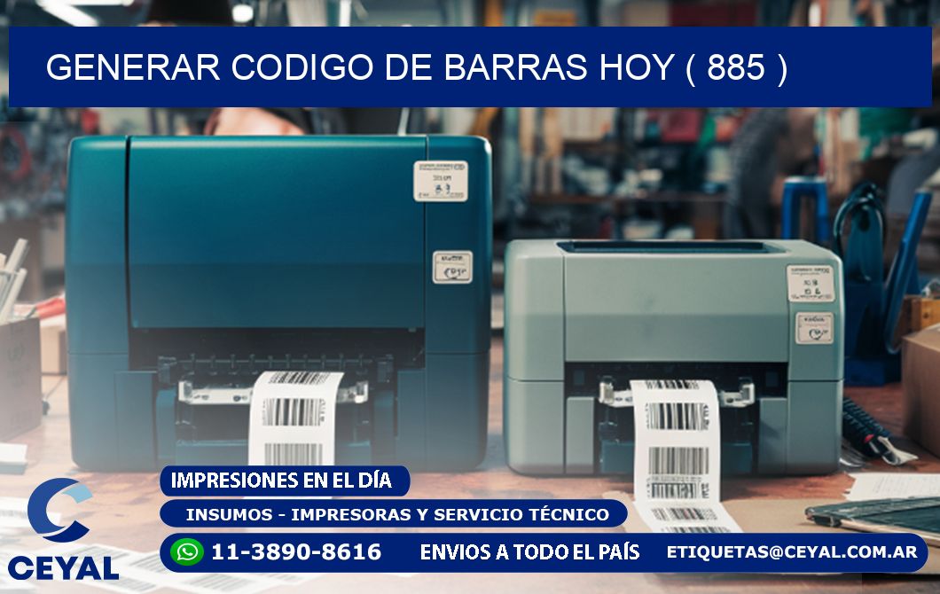 GENERAR CODIGO DE BARRAS HOY ( 885 )