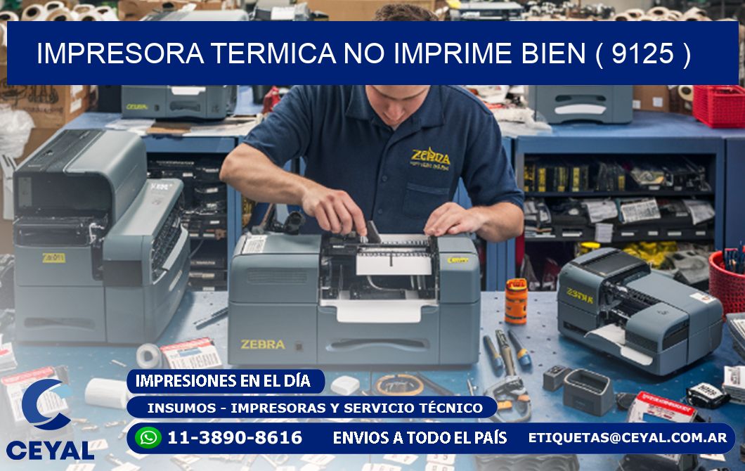 IMPRESORA TERMICA NO IMPRIME BIEN ( 9125 )
