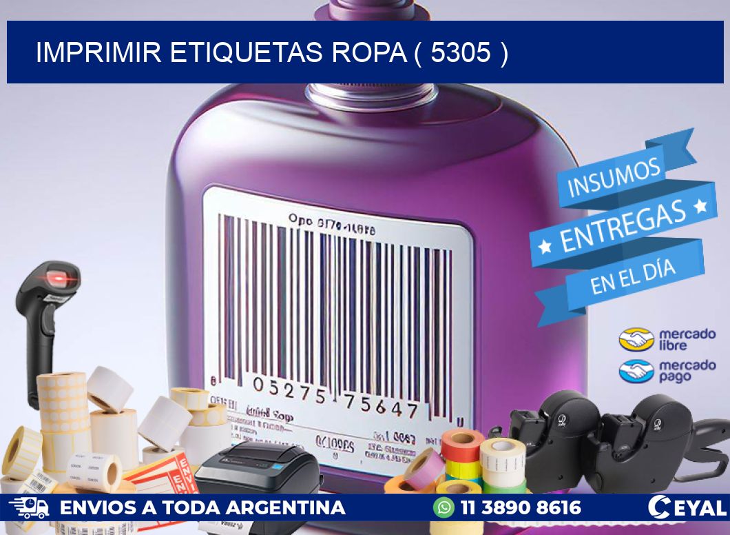 IMPRIMIR ETIQUETAS ROPA ( 5305 )