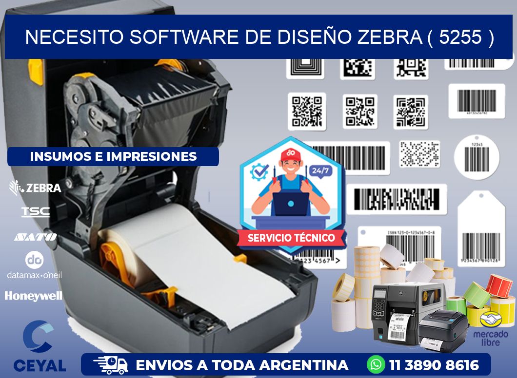 NECESITO SOFTWARE DE DISEÑO ZEBRA ( 5255 )