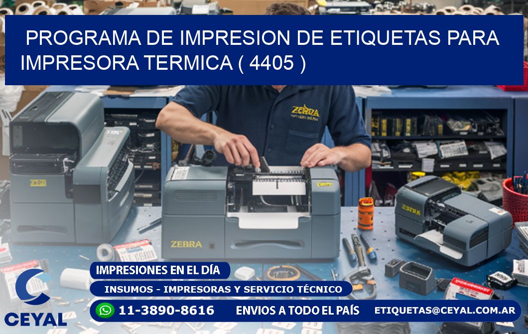 PROGRAMA DE IMPRESION DE ETIQUETAS PARA IMPRESORA TERMICA ( 4405 )