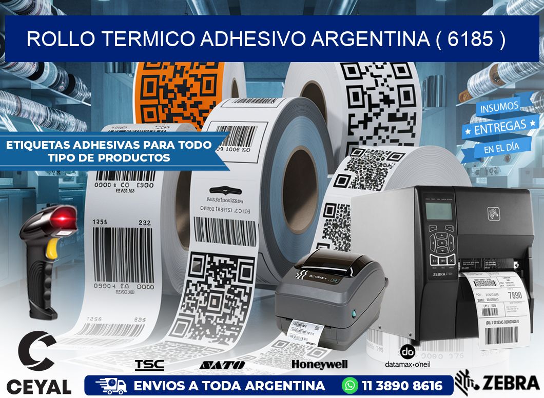 ROLLO TERMICO ADHESIVO ARGENTINA ( 6185 )