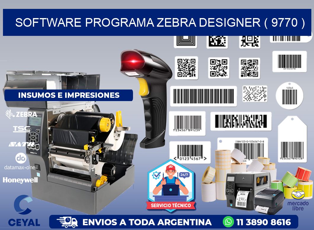 SOFTWARE PROGRAMA ZEBRA DESIGNER ( 9770 )