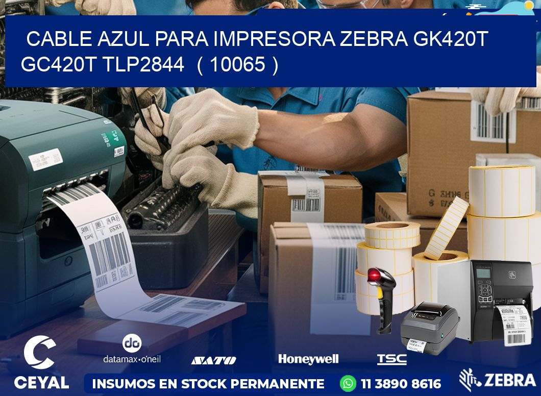 cable azul para impresora zebra GK420T GC420T TLP2844  ( 10065 )