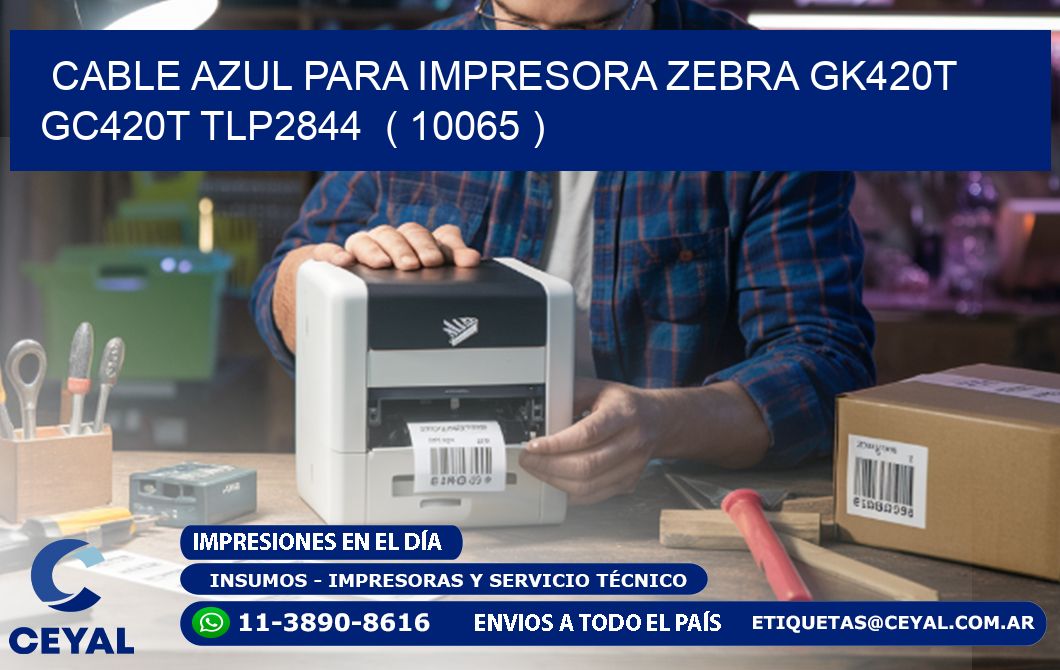 cable azul para impresora zebra GK420T GC420T TLP2844 ( 10065 )
