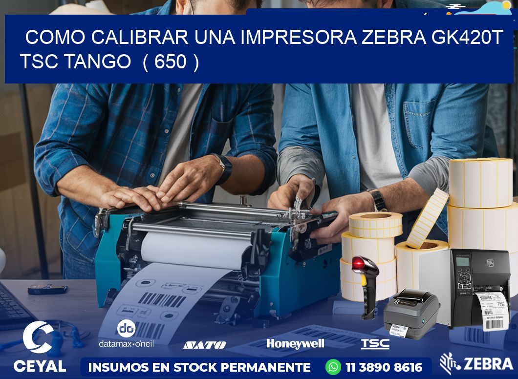 como calibrar una impresora zebra gk420t TSC TANGO  ( 650 )