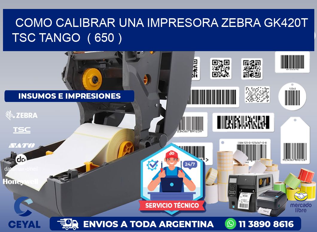 como calibrar una impresora zebra gk420t TSC TANGO  ( 650 )