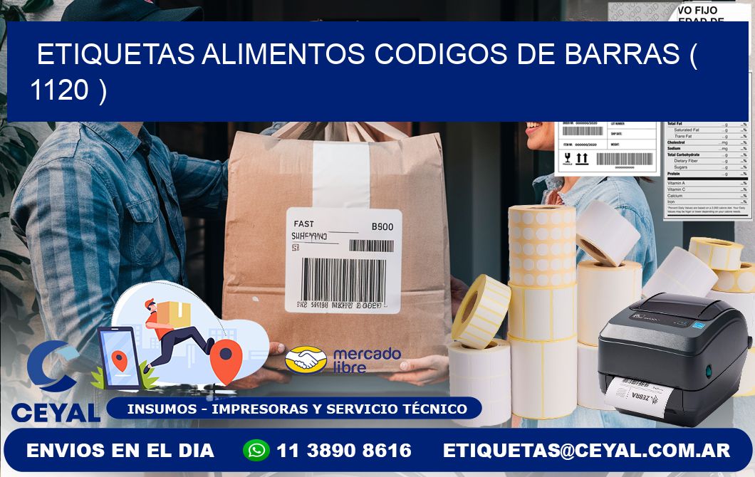 etiquetas alimentos codigos de barras ( 1120 )