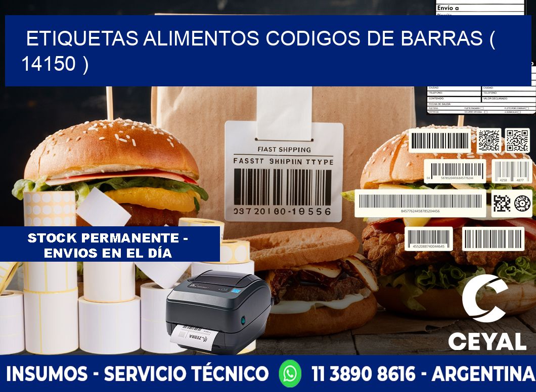 etiquetas alimentos codigos de barras ( 14150 )