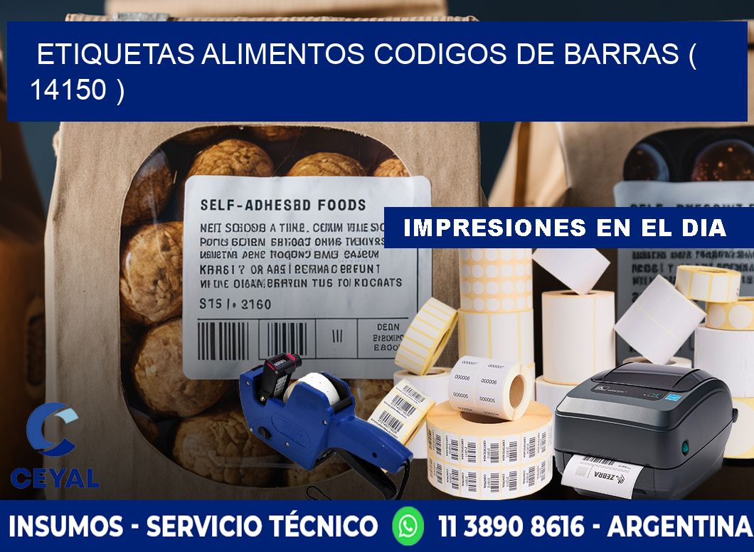 etiquetas alimentos codigos de barras ( 14150 )