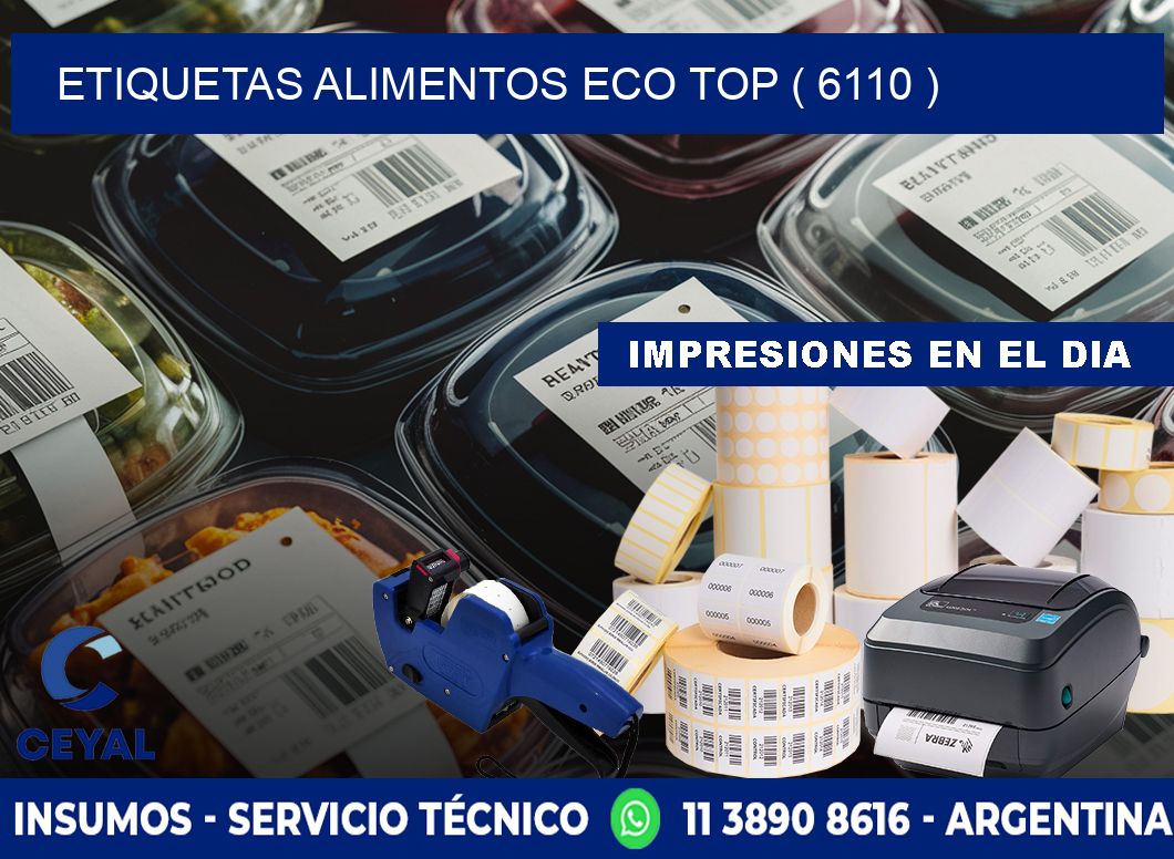 etiquetas alimentos eco top ( 6110 )