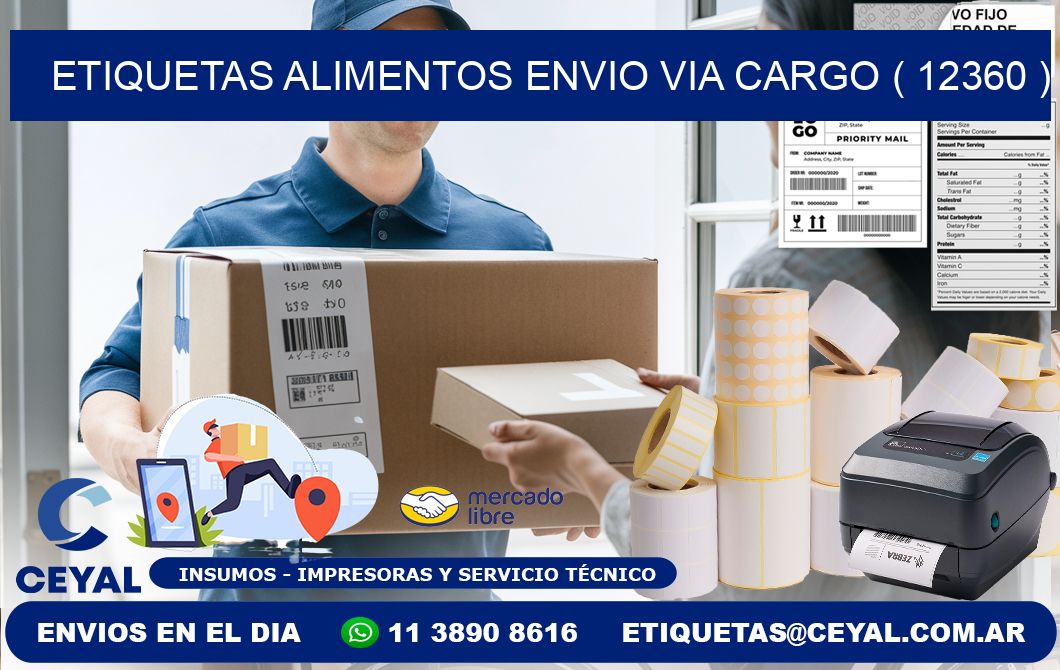 etiquetas alimentos envio via cargo ( 12360 )