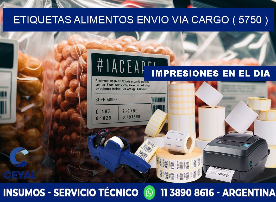 etiquetas alimentos envio via cargo ( 5750 )