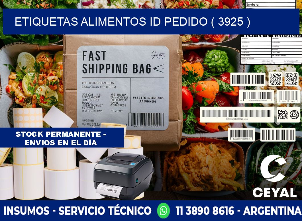 etiquetas alimentos id pedido ( 3925 )