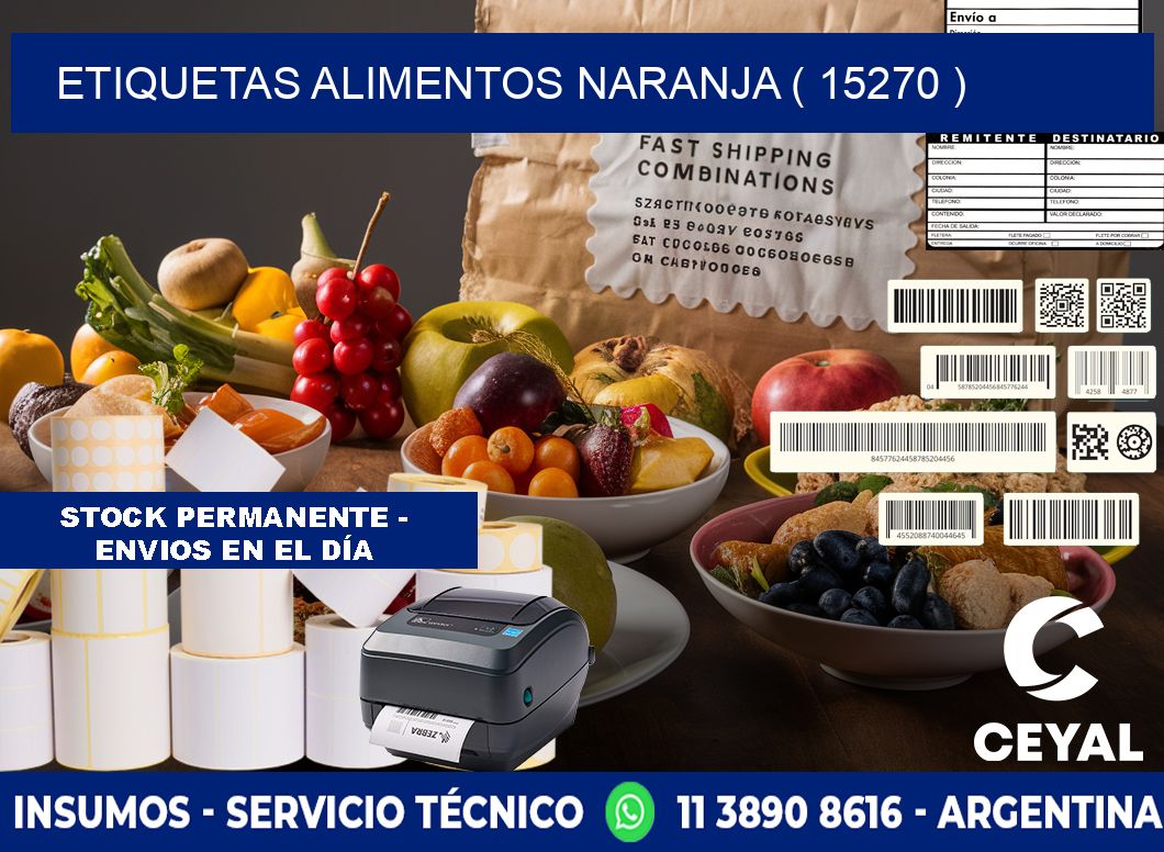etiquetas alimentos naranja ( 15270 )
